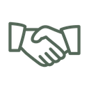Handschlag-Symbol – Projekte diskret an passende Investoren vermitteln